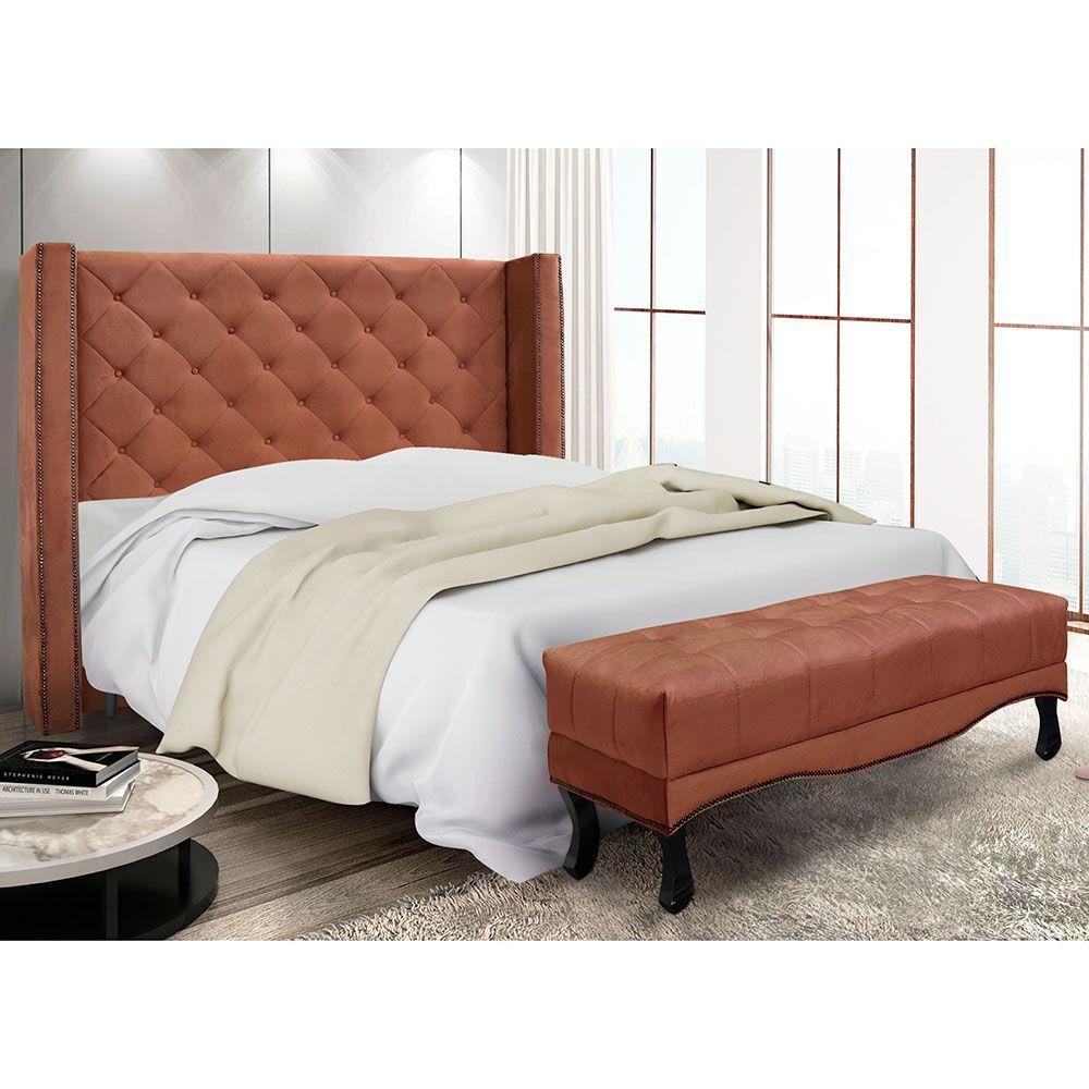 Kit Cabeceira E Calçadeira Queen 1,60M Cobre - 8