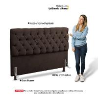 Cabeceira Cama Box Casal King Size Lylla 195cm Capitonê Com Frame Suede Marrom - Abmaza - 5