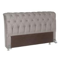Cabeceira P/Cama Box Queen B/Pastor Estofada Veludo Creme - 1