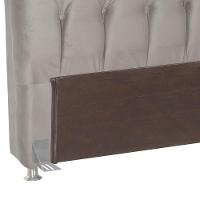 Cabeceira P/Cama Box Queen B/Pastor Estofada Veludo Creme - 2