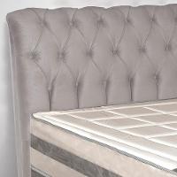 Cabeceira P/Cama Box Queen B/Pastor Estofada Veludo Creme - 3