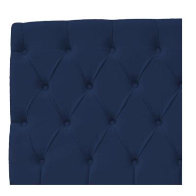 Cabeceira Estofada Liverpool 90cm Solteiro Azul Marinho