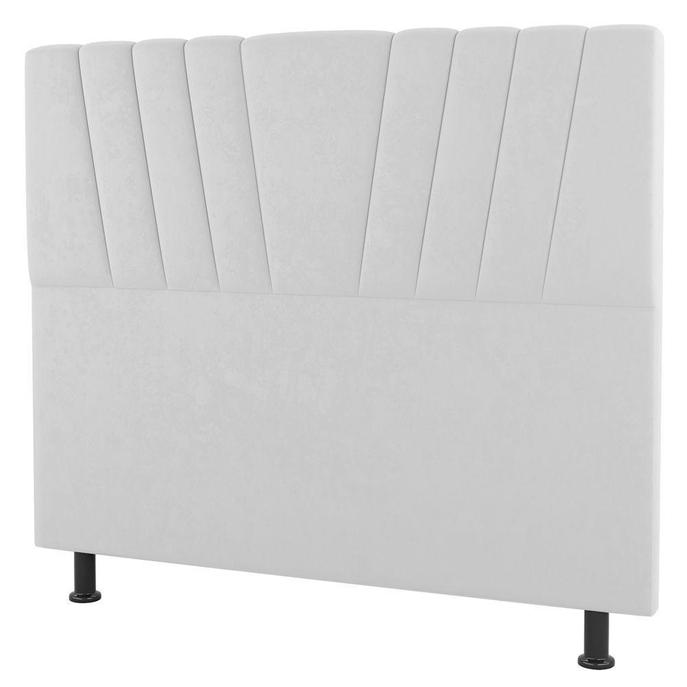 Cabeceira Cama Box Casal Queen Size Dublin 160cm Sintético Branco - Abmaza - 3