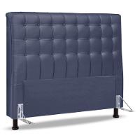 Cabeceira Cama Box Casal Queen Size Ciara 160cm Botonê Com Frame Linho Azul - Abmaza - 1