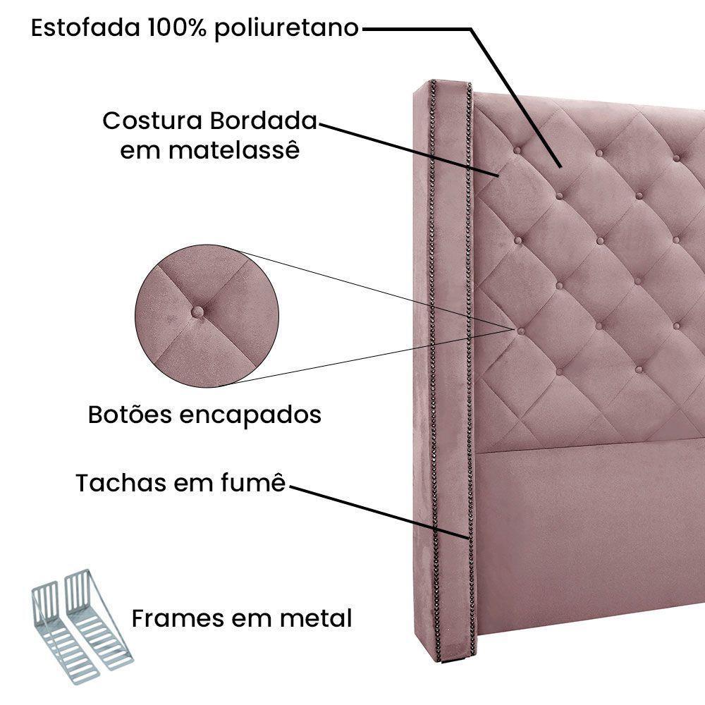 Kit Cabeceira E Calçadeira Queen 1,60M Lilás - 5