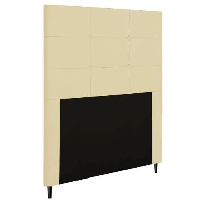 Cabeceira Luna Para Cama Box Solteiro 90 Cm Corino Bege