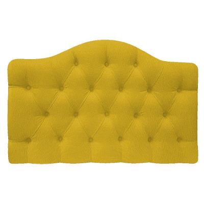 Cabeceira Suspensa Imperatriz 90 Cm Solteiro Suede Amarelo
