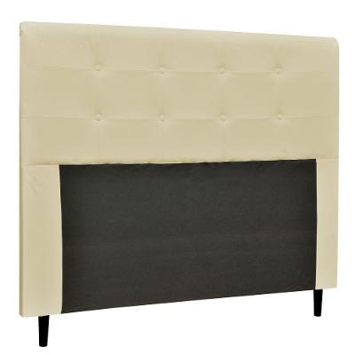 Cabeceira Luna Para Cama Box Casal 140 Cm Corino Bege