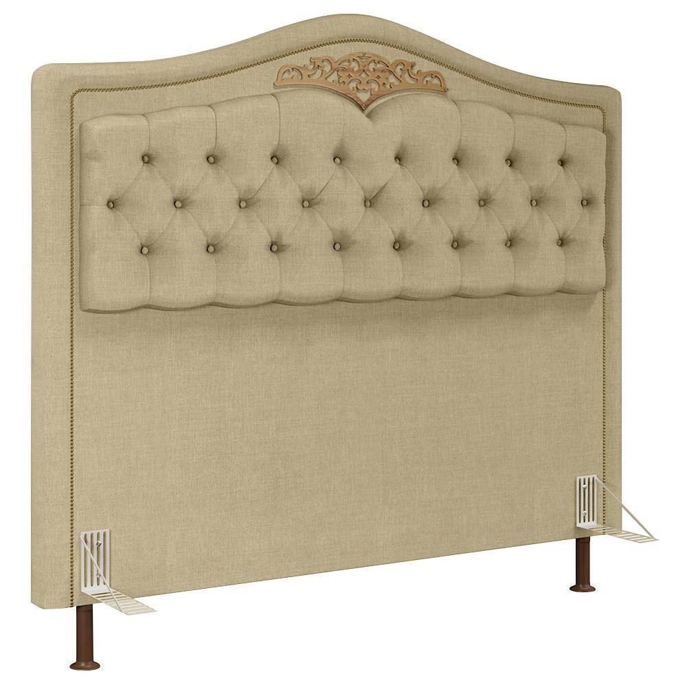 Cabeceira Casal King 195Cm J02 Linho Areia - 1
