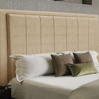 Cabeceira Opala Cama Box Queen 160Cm Linho Bege Dourado - 8