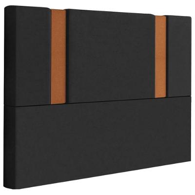 Cabeceira Queen 158 Cm Veron Veludo Preto Soon Preto