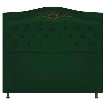 Cabeceira Estofada Yasmim 160 Cm Queen Size Suede Verde