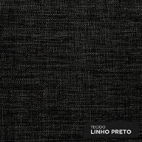 Painel Cabeceira Cama Box Solteiro Lana 100cm Linho Preto - Abmaza - 8