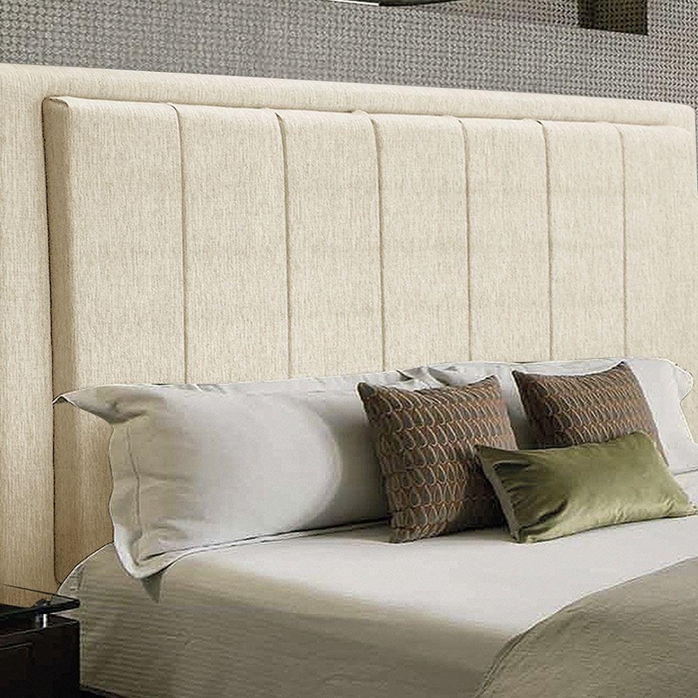 Cabeceira Opala Cama Box Casal 140Cm Linho Bege Claro - 5