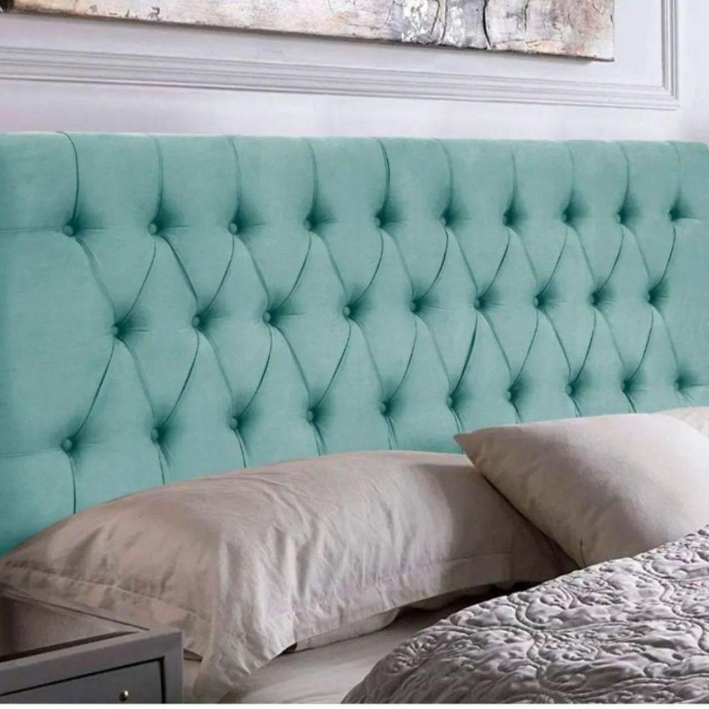 Painel Cabeceira Com Bau Dubai 1.58Mt Azul Tifany - 3