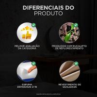 Painel Cabeceira Cama Box Solteiro Lana 100cm Linho Marrom - Abmaza - 5