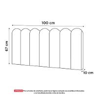 Painel Cabeceira Cama Box Solteiro Lana 100cm Linho Marrom - Abmaza - 7