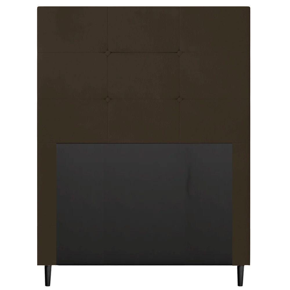 Cabeceira Luna Para Cama Box Solteiro 90 Cm Suede Marrom - 6