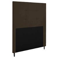 Cabeceira Luna Para Cama Box Solteiro 90 Cm Suede Marrom - 1