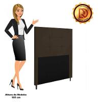 Cabeceira Luna Para Cama Box Solteiro 90 Cm Suede Marrom