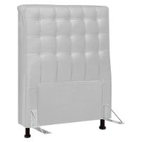 Cabeceira Cama Box Solteiro Ciara 90cm Botonê Com Frame Sintético Branco - Abmaza - 1