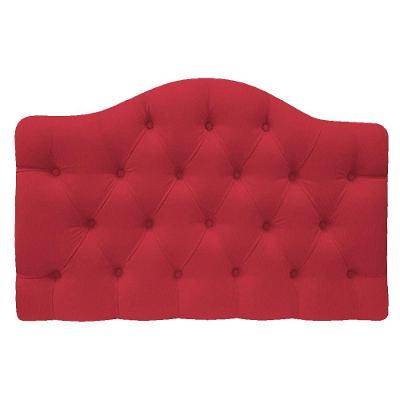 Cabeceira Suspensa Imperatriz 195Cm King Size Suede Vermelho