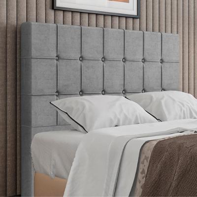 Cabeceira Queen 158 Cm Lots Veludo Cinza Soon Cinza
