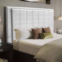 Cabeceira Opala Cama Box Casal 140Cm Linho Cinza Claro - 1