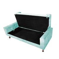 Cabeceira King Size com Recamier 195 cm Suede Azul Tiffany - 9
