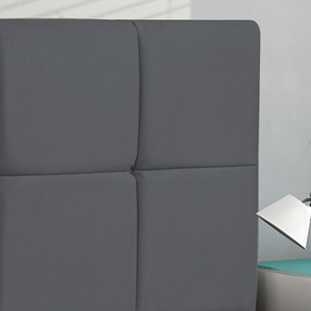 Cabeceira Para Cama Box Solteiro 90 Cm Cinza - D'Rossi - 3