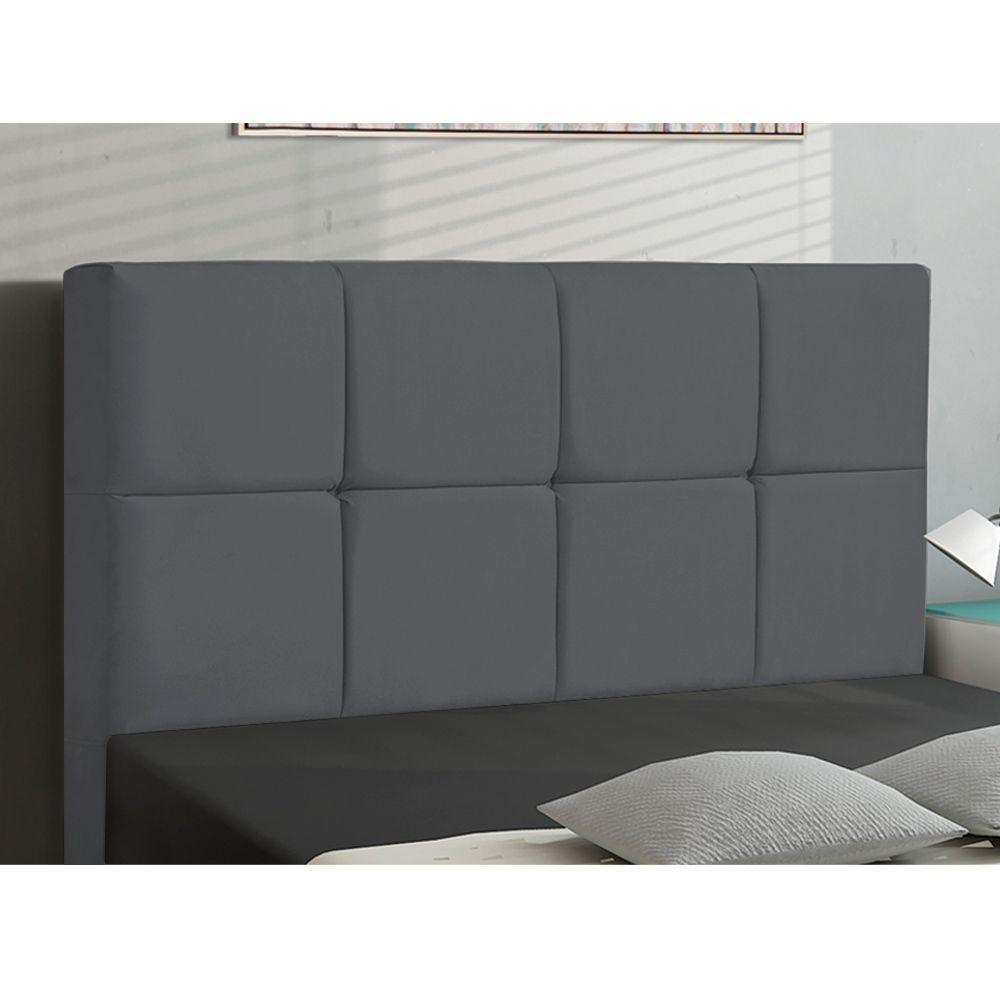 Cabeceira Para Cama Box Solteiro 90 Cm Cinza - D'Rossi - 4