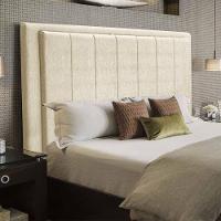 Cabeceira Opala Cama Box King 193Cm Linho Bege Claro - 1