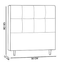 Cabeceira Para Cama Box Solteiro 90 Cm - Marrom - 2