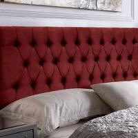 Painel Cabeceira Com Bau Dubai 1.58Mt Suede Vermelho - 3