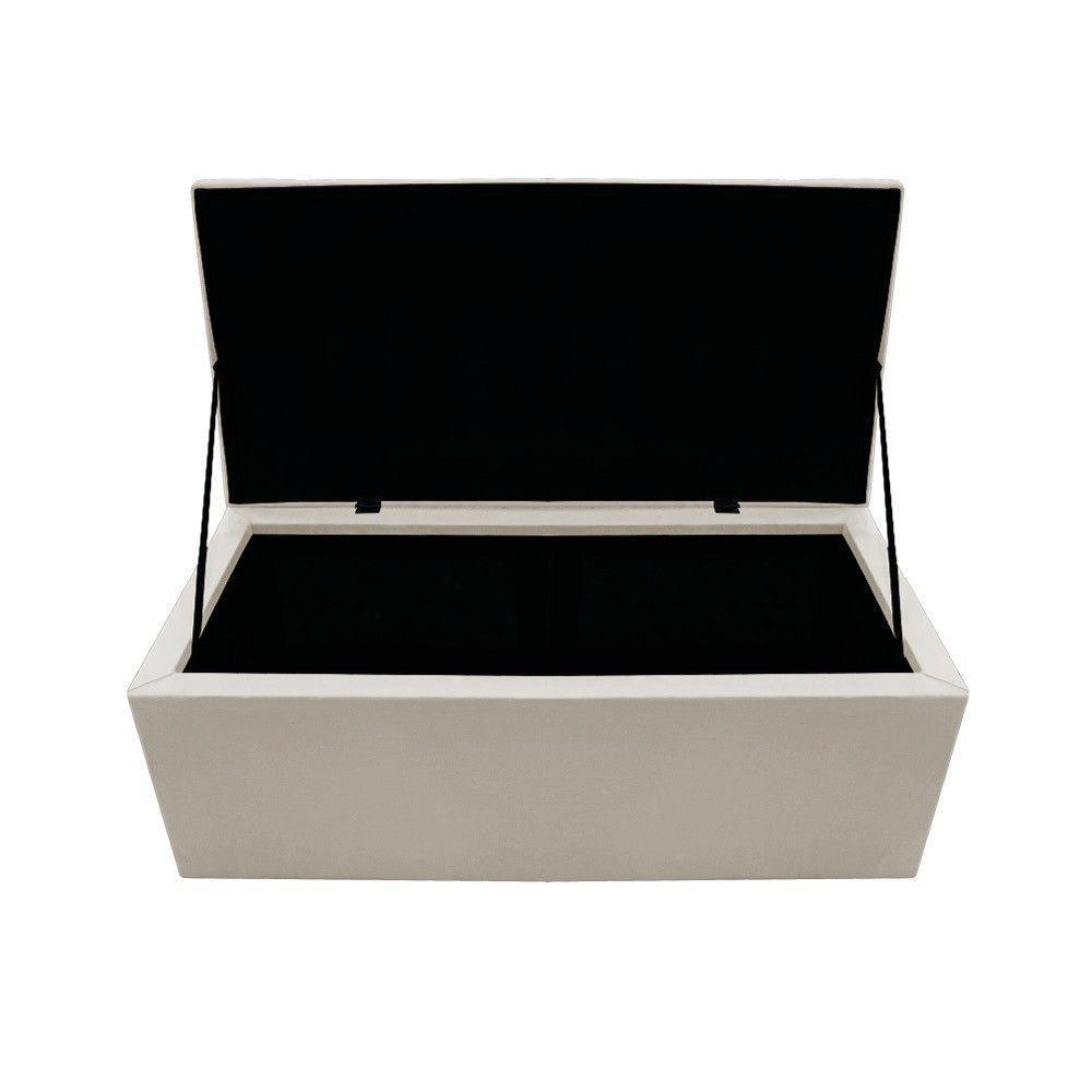 Kit Cabeceira e Calçadeira 90 Cm Solteiro Bege - 5