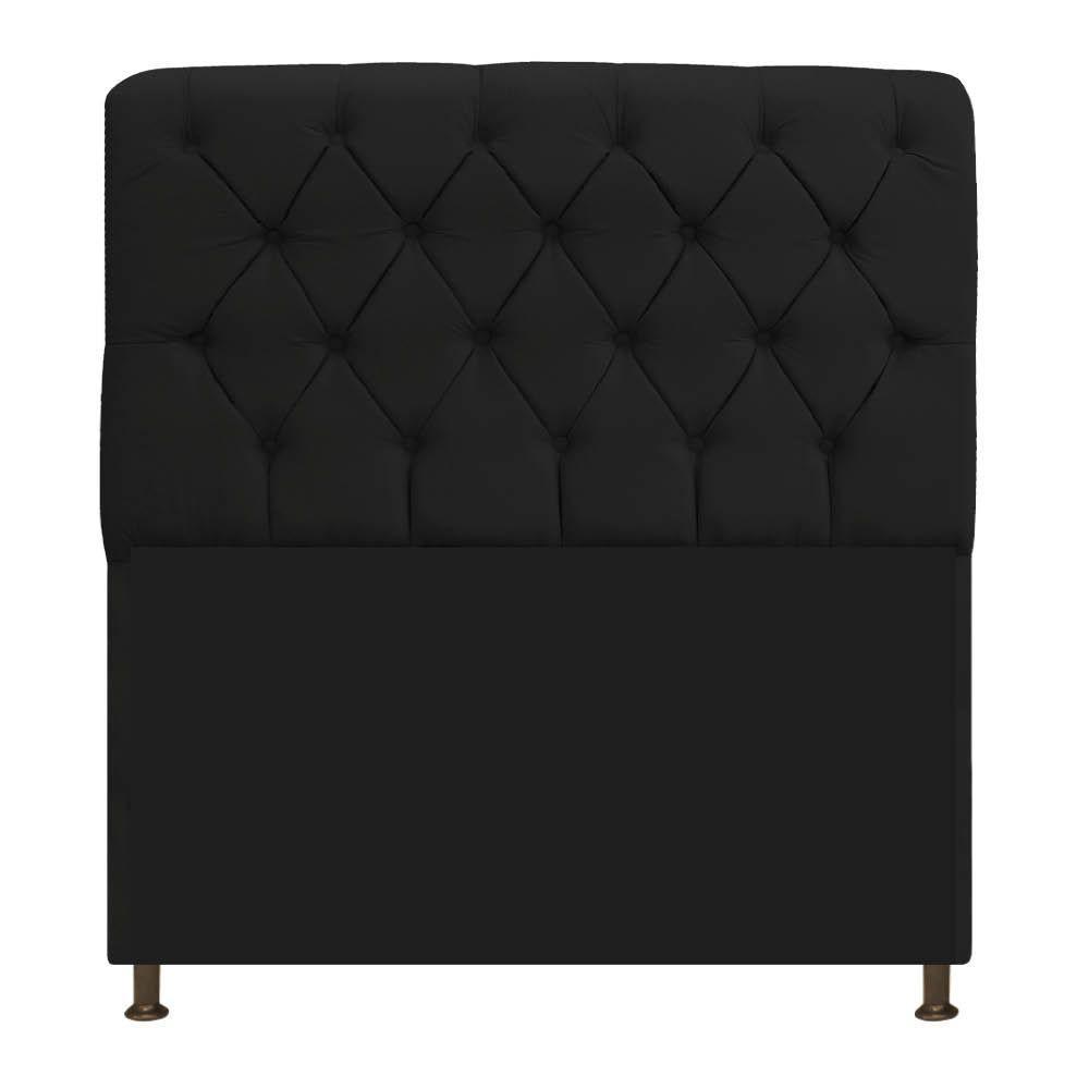 Kit Cabeceira Lady Recamier Félix Casal Suede Preto - 4