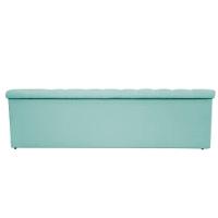 Kit Cabeceira E Calçadeira 195 Cm King Size Azul Tiffany - 12