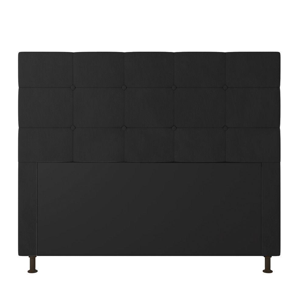 Cabeceira Cama Box Casal 140cm Suede Preto - 3