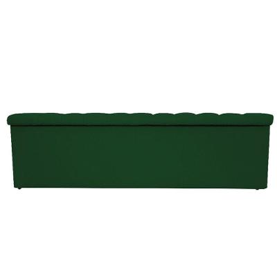 Kit Cabeceira E Calçadeira 160 Cm Queen Size Verde