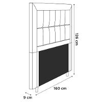 Cabeceira Queen Size Luxor 160Cm Com Tachas E Frame Preto - 3