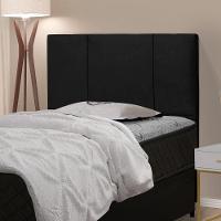 Cabeceira Cama Box Solteiro Donna 90Cm Suede Preto - Abmaza - 4