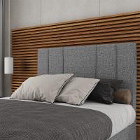 Cabeceira Estofada Casal King Size 195 Cm Venus Linho Skybox Cinza - 1