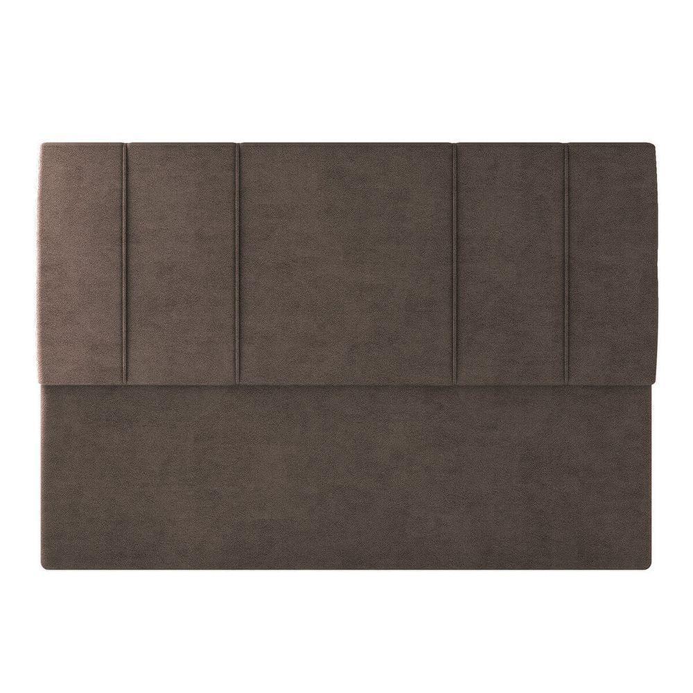 Cabeceira Estofada Casal Queen Size 160 Cm Venus Veludo Skybox Marrom - 2