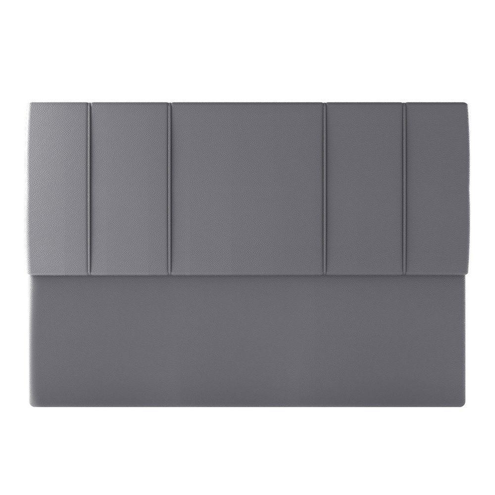 Cabeceira Estofada Casal 140 Cm Venus Corino Skybox Cinza - 2