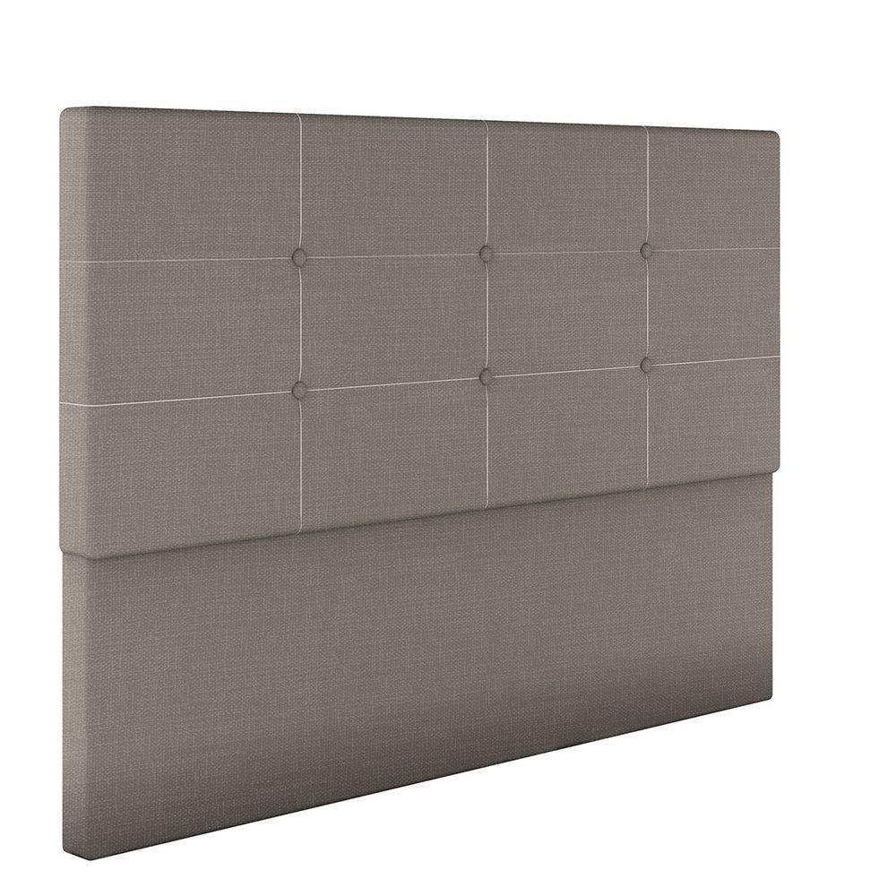 Cabeceira Estofada Casal King Size 195 Cm Terra Linho Skybox Marrom - 3