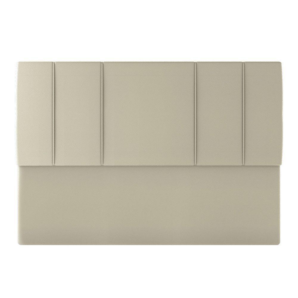 Cabeceira Estofada Casal 140 Cm Venus Corino Skybox Bege - 2