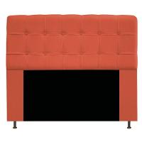 Cabeceira140 Cm Casal Com Botonê Suede Terracota - 1