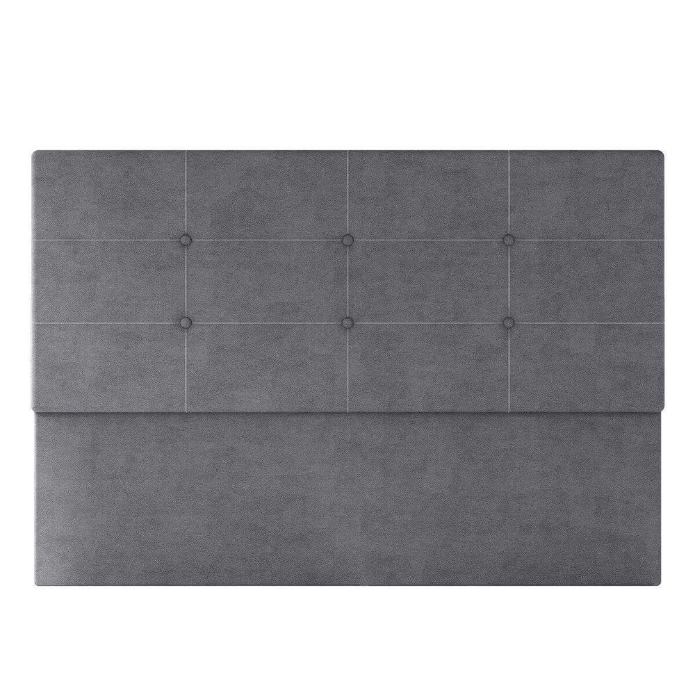 Cabeceira Estofada Casal King Size 195 Cm Terra Veludo Skybox Cinza - 2