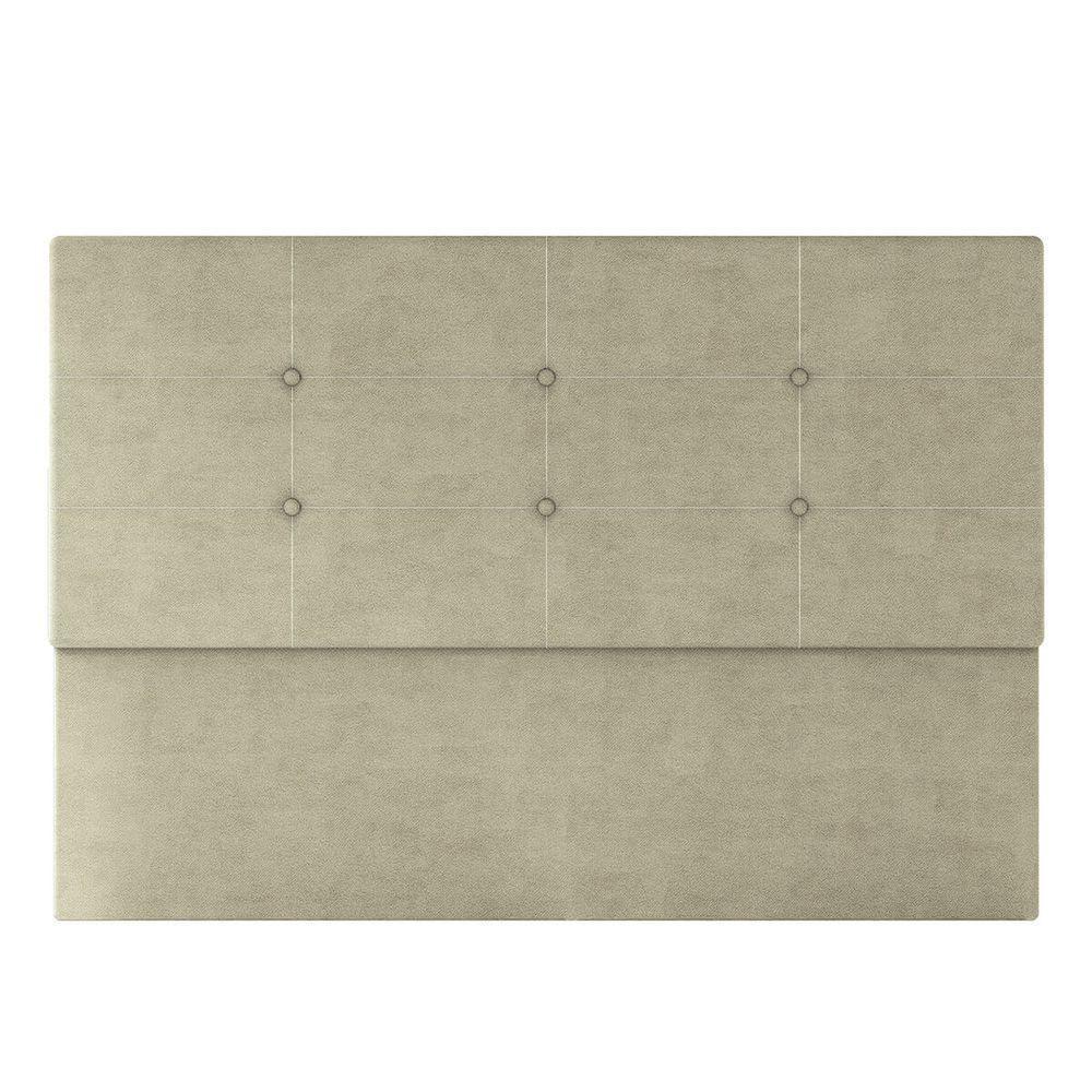 Cabeceira Estofada Casal King Size 195 Cm Terra Veludo Skybox Bege - 2