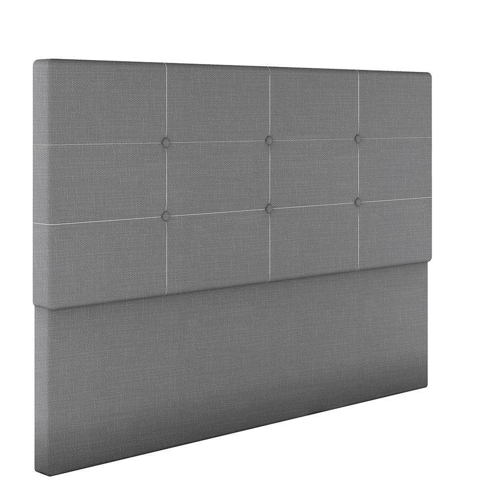 Cabeceira Estofada Casal 140 Cm Terra Linho Skybox Cinza - 2